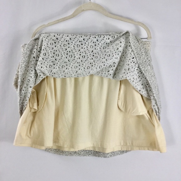 Lou & Grey Lace Overlay Drawstring Mini Skirt Size L - Picture 7 of 10